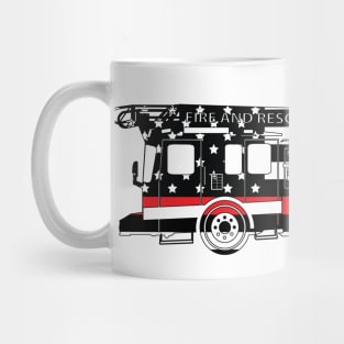 Fire Fighter Flag, Fire Fighter Truck, Fire Truck Mug